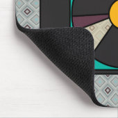 レトロレコードプレーヤーアイコン マウスパッド (コーナー)