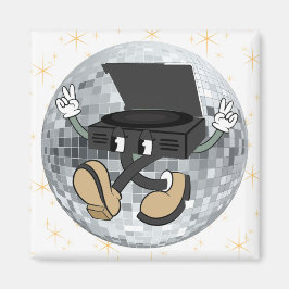 レトロレコードプレーヤーキャラクター角磁石 マグネット