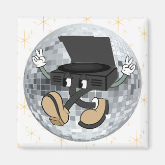 レトロレコードプレーヤーキャラクター角磁石 マグネット