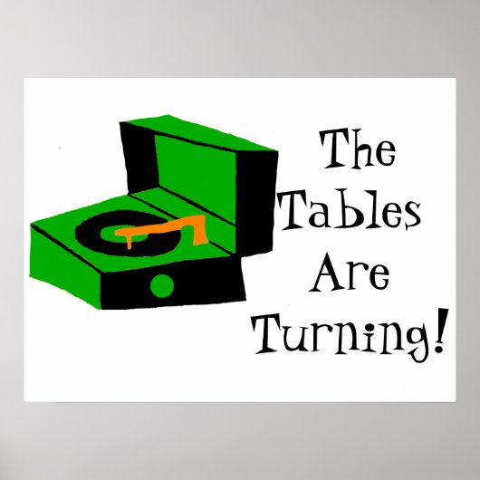 レトロレコードプレーヤーポスター ポスター (正面)