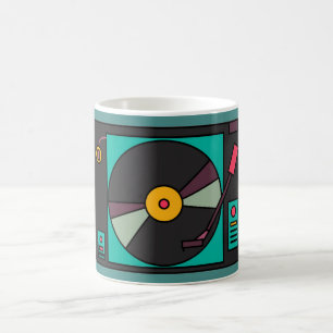 レトロレコードプレーヤー コーヒーマグカップ