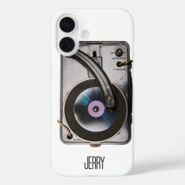 レトロレコードプレーヤー ビンテージ ビニール愛好家向け  iPhone 16ケース