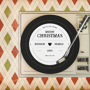 レトロレコードユニーククリスマス シーズンカード