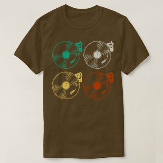 レトロレコードヴィンテージレコード棋士 Tシャツ (デザイン正面)