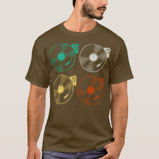 レトロレコードヴィンテージレコード棋士 Tシャツ