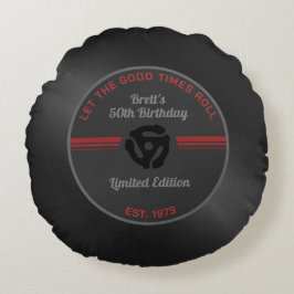 レトロレコード円枕 – ヴィンテージ音楽Bi ラウンドクッション