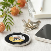 レトロレコード写真結婚式の引き出物ありがとう キーホルダー (側面)