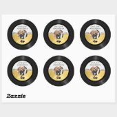 レトロレコード写真結婚式の引き出物ありがとう ラウンドシール (シート)