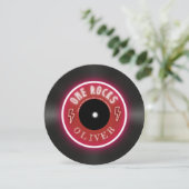 レトロレコード少年の誕生日 招待状 (スタンド正面)