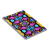 レトロレコード抽象芸術アートおもしろいパターンデザイン ノートブック (右側)