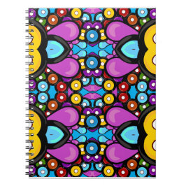 レトロレコード抽象芸術アートおもしろいパターンデザイン ノートブック