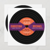 レトロレコード招待状 招待状 (正面/裏面)