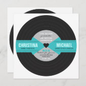 レトロレコード招待状 招待状 (正面/裏面)