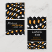 レトロレコード波パターンアーティストのビジネス 名刺 (正面/裏面)