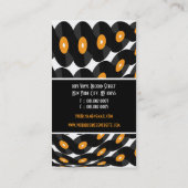 レトロレコード波パターンアーティストのビジネス 名刺 (裏面)