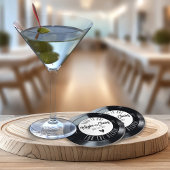 レトロレコード白黒音楽結婚ズ ラウンドペーパーコースター