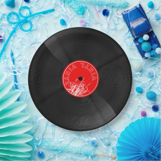 レトロレコード紙プレートエレガント- Vibe ペーパープレート (パーティー)