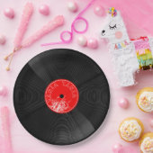 レトロレコード紙プレートエレガント- Vibe ペーパープレート (パーティー)