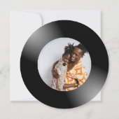 レトロレコード結婚写真 招待状 (裏面)