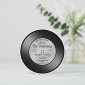 レトロレコード結婚式の保存日付 招待状 (スタンド正面)