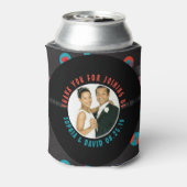 レトロレコード結婚式の引き出物写真ありがとう 缶クーラー (缶裏面)