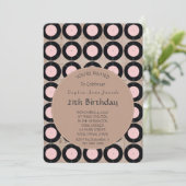 レトロレコード誕生日パーティーへの招待 招待状 (スタンド正面)