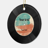 レトロレコード音楽アルバム セラミックオーナメント (左)