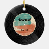 レトロレコード音楽アルバム セラミックオーナメント (裏面)