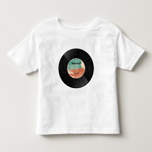 レトロレコード音楽アルバム トドラーTシャツ (正面)