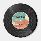 レトロレコード音楽アルバム マグネット (正面)