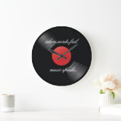 レトロレコード音楽テーマ ラージ壁時計 (ホーム)