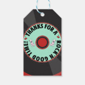 レトロレコード1950の50の50のパーティーありがとう ギフトタグ (正面)