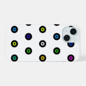 レトロレコード iPhone 15ケース (裏面横)