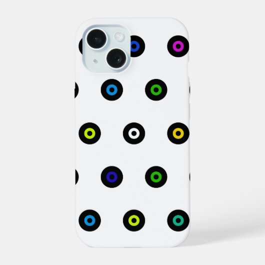 レトロレコード iPhone 15ケース (裏面)