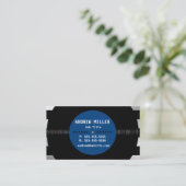 レトロレコードDJミュージシャンアーティスト 名刺 (スタンド正面)