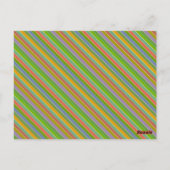 レトロレシピカーカラフルドストライプの ポストカード (裏面)