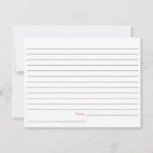 レトロレシピカード – オレンジ (裏面)