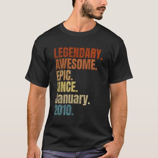 レトロレジェンダリー2010年1月以来Tシャツ10年 Tシャツ (正面)