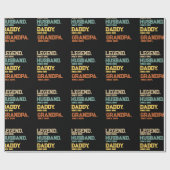 レトロレジェンド夫ダディグランドパカスタムー ラッピングペーパー (フラット)