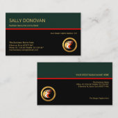 レトロレスタイリッシュイヤ赤線人事リソース 名刺 (正面/裏面)