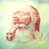 レトロレタープレススタイルサンタウィズパイプホリディポー ウィンドウサイン (シート3)