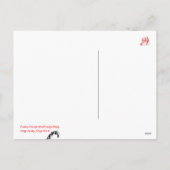 レトロレタープレススタイルサンタwithパイプ シーズンポストカード (裏面)