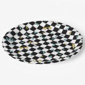 レトロレッズパーティー誕生日 ペーパープレート (アングル)