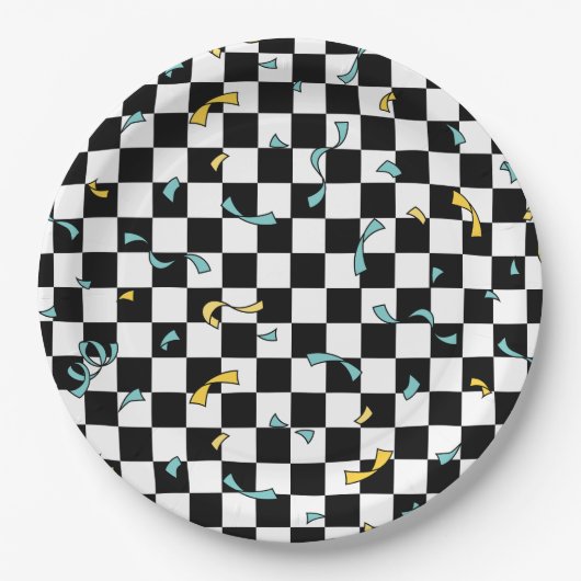 レトロレッズパーティー誕生日 ペーパープレート (正面)