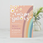 レトロレッツグルーヴィーデイジーレインボニーエイジ誕生日 招待状 (スタンド正面)