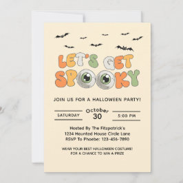 レトロレッツコスメ不気味ットハローウィンパーティ 招待状