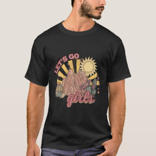 レトロレッツゴーガールズカントリーウェスタン女性のカーボーイ Tシャツ