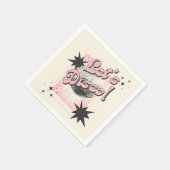 レトロレッツディスコ誕生日背景 スタンダードカクテルナプキン (角)