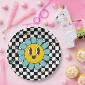 レトロレッツパーティーデイジー誕生日 ペーパープレート (パーティー)