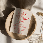 レトロレッドああ何おもしろいクリスマストナカイパーティー 招待状